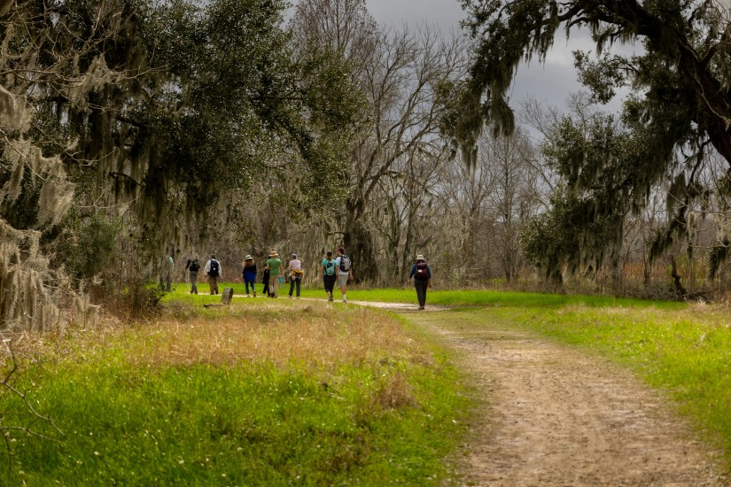 Foto van wandelaars in de natuur.